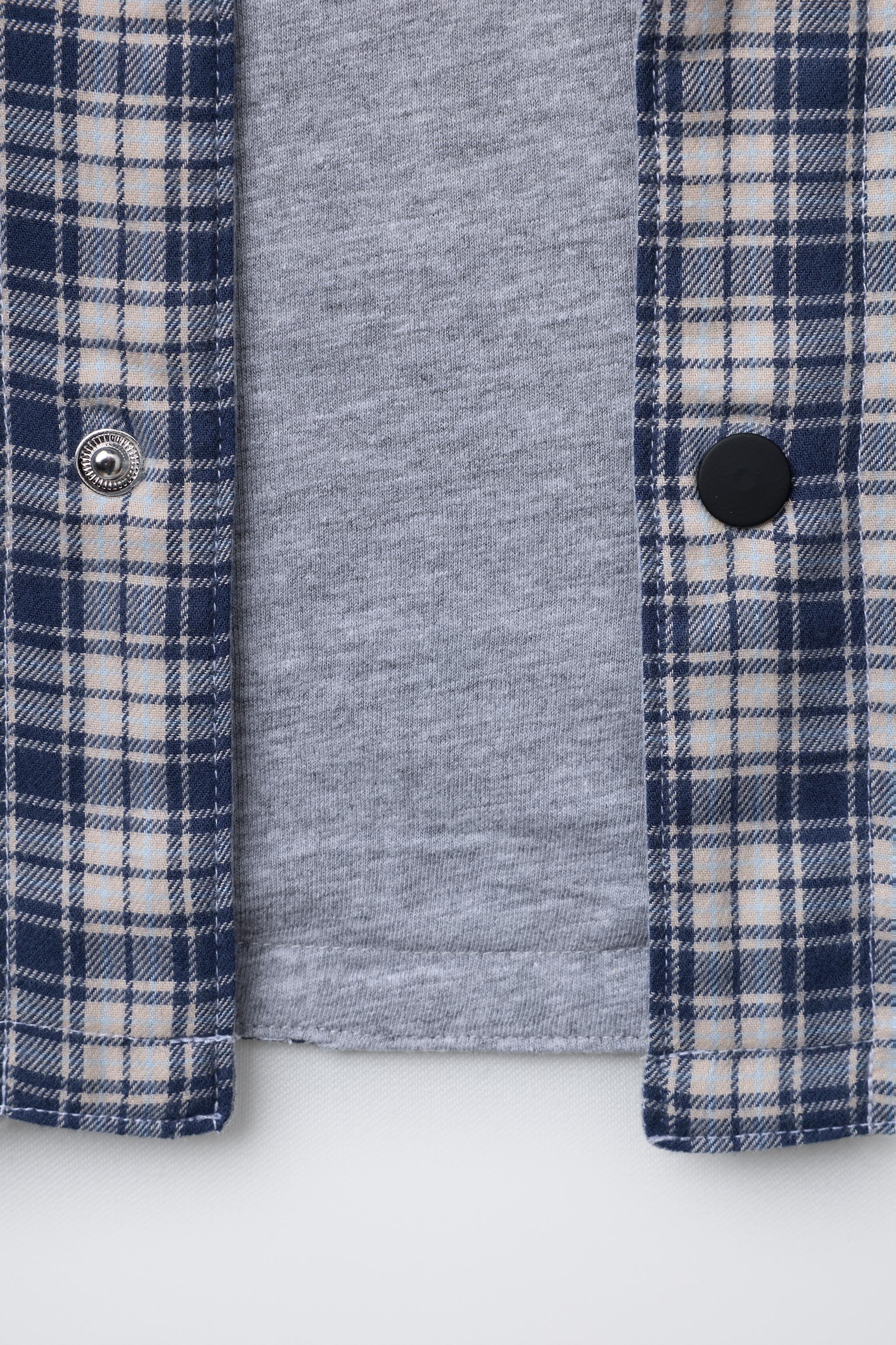 PLAID HOODIE OVERSHIRT